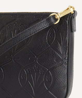 LIBERTY. アイフィス エンボスド ロミリー ミニ クラッチ バッグ ブラック