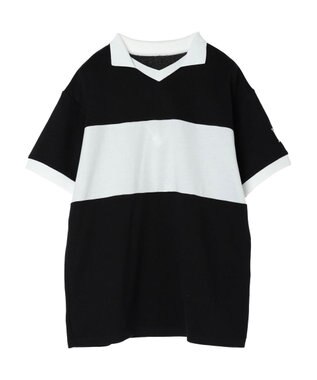 Green Parks ＥＧＯＩＳＴ　ロゴ刺しゅうラガーシャツ Black