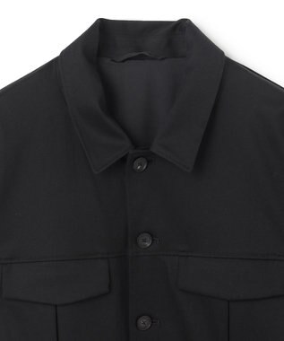 JOSEPH HOMME スムースサテンストレッチ　CPOシャツ ブラック系