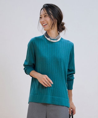 WORETED WOOL BLEND クルーネック ニット