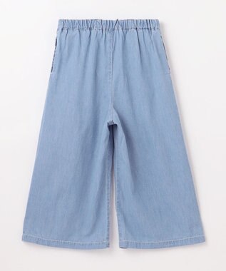 ANY KIDS シャンブレー ガウチョパンツ ブルー