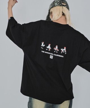 WEGO 【ユニセックス着用ITEM/MLサイズ展開】別注VISIONゴーストスケーターグラフィックT（SS） ブラック