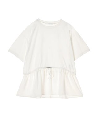 Green Parks ドロスト切替えドッキングカットプルオーバー Off White