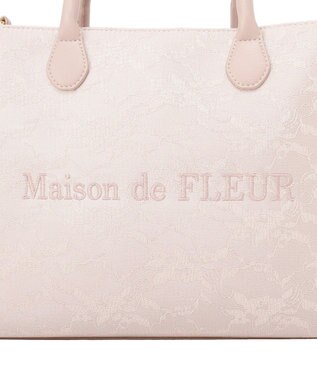 Maison de FLEUR レース2Wayトートバッグ Pink
