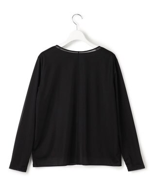 ICB L イージージョーゼット シアーレイヤードカットソー ブラック