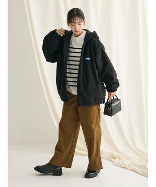 CRAFT STANDARD BOUTIQUE ナイロン×裏フリースリバーシブルブルゾンＬ／Ｓ Black