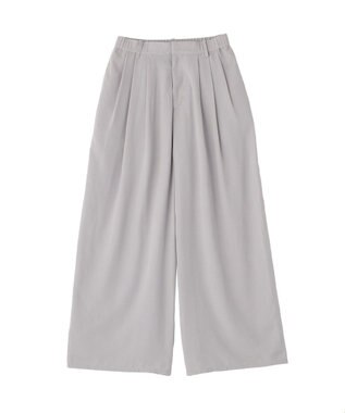 Green Parks セミワイドスラックスパンツ Light Gray