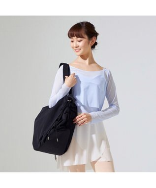 Chacott ギャザートートバッグ ブラック