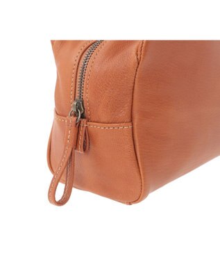 genten ゴートベーシック 横長ボストンバッグ チャ