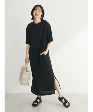 Green Parks ・ＳＵＧＡＲ　ＳＰＯＯＮ　シアープリーツワンピース Black