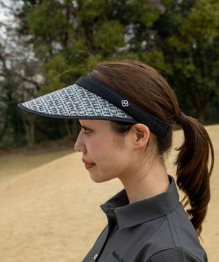 FILA GOLF／marie claire 【marie claire SPORT】総ロゴクリップバイザー ブラック
