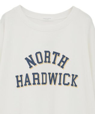 Green Parks カレッジロゴ裏毛チュニック Off White