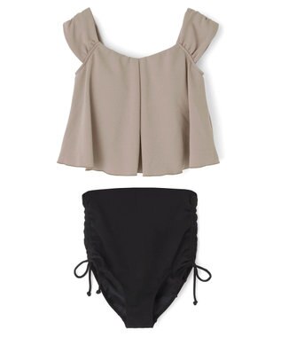 San-ai Resort（三愛水着楽園） ワンピ見えビキニ　9M・11L　【San-ai Resort（サンアイリゾート）】 グレー