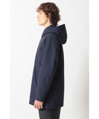 DAKS H2OFFタフタ 撥水・軽量ステンカラーコート ネイビー