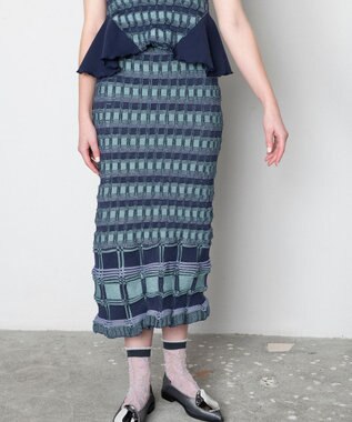  リンクスニットスカート【セットアップコーデ】