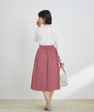 Tiaclasse L パニエ付きフレアスカート ピンク