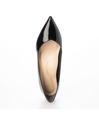 MODE ET JACOMO <MODE ET JACOMO>ポインテッドトゥプレーンパンプス ブラックエナメル