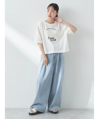 earth music&ecology ＩＣＥ　ＣＲＥＡＭ！　ショートＴ Off White