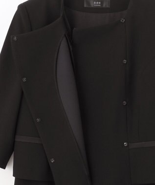 自由区 FORMAL 【襟華やか】エレガント ジャケット＋ワンピース ブラック系