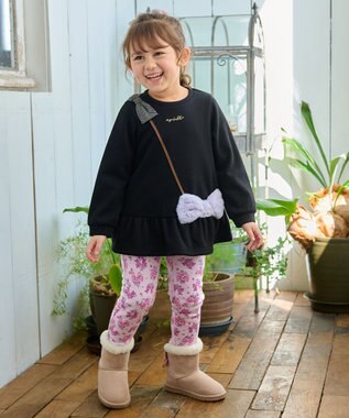 ANY KIDS 7days裏シャギー総柄パンツ リボン