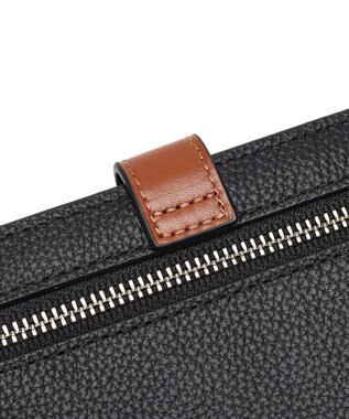 style code 【PADMA/パドマ】ベルトデザイン　シュリンクレザー薄マチ長財布 ブラック×キャメル