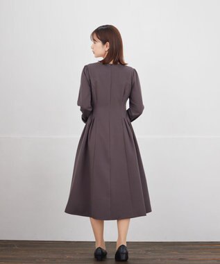 Tiaclasse L 【XSサイズ追加・新色追加】サイドフラップワンピース チャコールグレー