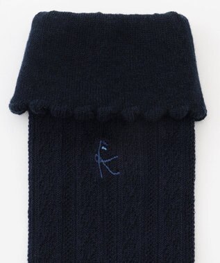 組曲 KIDS 【13-24cm】シンプル ハイソックス ネイビー系