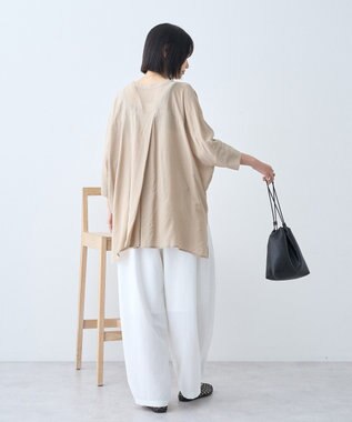 AMERICAN HOLIC Vネックポンチョシャツ2 Light Beige