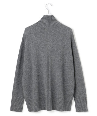 ICB L 【新色追加】ソフトカシミヤミックス ハイネックニット ミディアムグレー