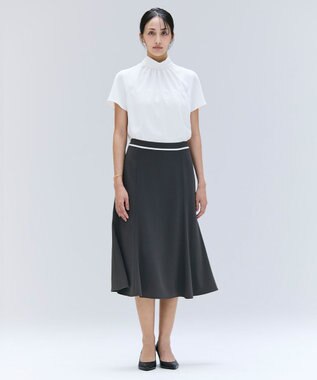 BEIGE， 【洗える・L-size】CINDY / フレアスカート C.Gray x White