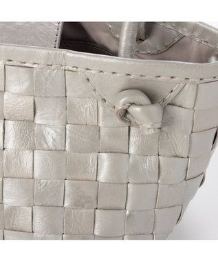 UNBILLION ピークスピーク PEAKS PEAK / 牛革レザーメッシュ3wayトートS シルバー