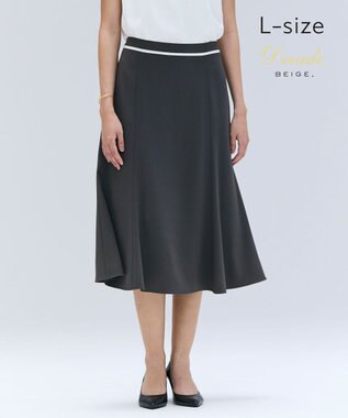 BEIGE， 【洗える・L-size】CINDY / フレアスカート C.Gray x White