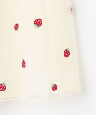 ANY KIDS 【Strawberry Collection】総刺繍 いちごチュールスカート エクリュ