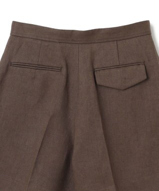 BEIGE， 【CLASSY. 4月号掲載】CRINUM / リネンショートパンツ Dark Brown