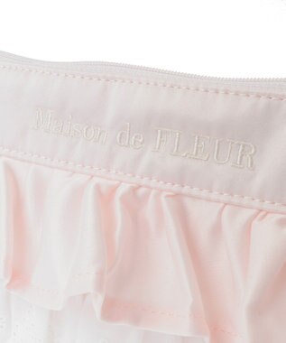 Maison de FLEUR フロントフリルポーチ Pink