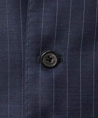 GOTAIRIKU 【Loro Piana Fabric】365 通年 3ピーススーツ(ネイビーストライプ) ダルブルー×ストライプ