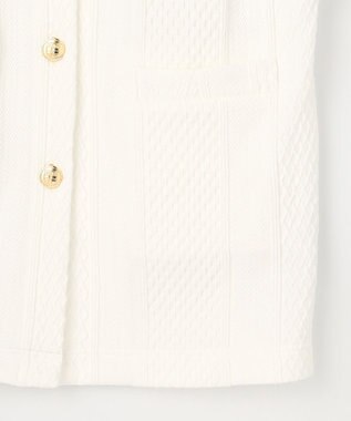 SHARE PARK LADIES 【洗える】ケーブルジャガード ジレ ホワイト系