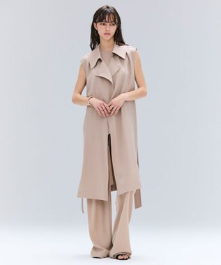 BEIGE， FLEUR / ラップデザインロングジレ Beige