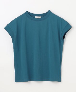 ANY ニットリブフレンチスリーブプルオーバー グリーン