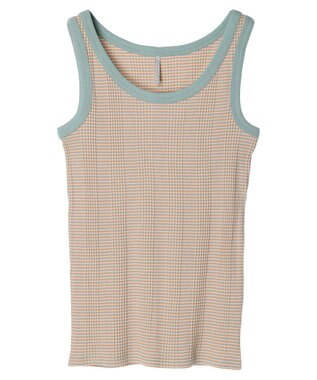 AMERICAN HOLIC 針抜きテレコボーダータンクトップ Orange