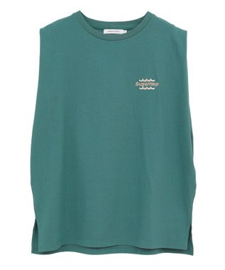 AMERICAN HOLIC ロゴ刺繍ノースリーブプルオーバー Green