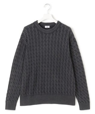 J.PRESS YORK STREET 【UNISEX】ピグメントコットン ケーブルニット