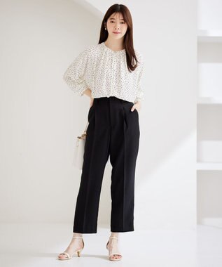 ANY SIS 【UVカット・接触冷感】ドライタッチクール テーパードパンツ ブラック