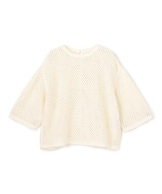 UNFILO クロシェレースニット ハーフスリーブ プルオーバー