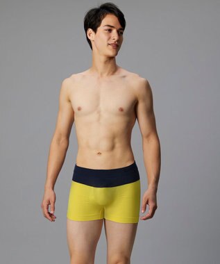 WACOAL MEN ボクサーパンツ【PANTS HOLIC X】ワンサイズ(S-LL) フロント快適Xマチ 立体成型 適度なフィット感 前閉じ 下着 GT3480 /ブロス イエロー