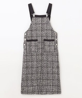 GRACE CONTINENTAL ミディツイードジャンパースカート バイカラー