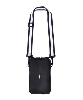 MOONBAT 【WEB限定セット/UV遮蔽率100％】POLO RALPH LAUREN （ポロ ラルフローレン）サコッシュ付き 晴雨兼用 折りたたみ傘 ポロポニー ブラック