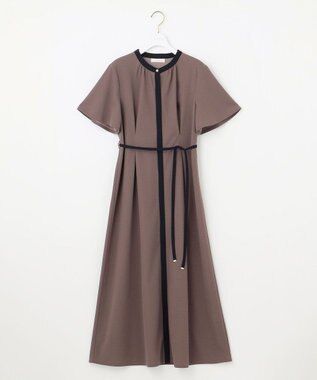 ANY SIS 【UVケア・ストレッチ・洗える】2WAYジョーゼットジャージー ワンピース モカ
