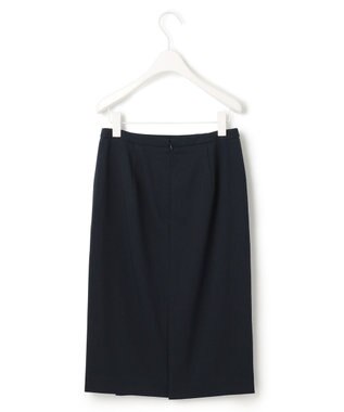 ICB 【洗える】37.5TRストレッチ ラップ風スカート ネイビー系