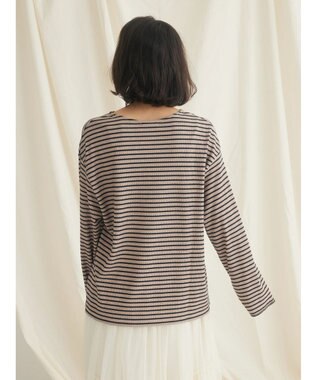 CRAFT STANDARD BOUTIQUE ボーダーワッフルプルオーバー Beige